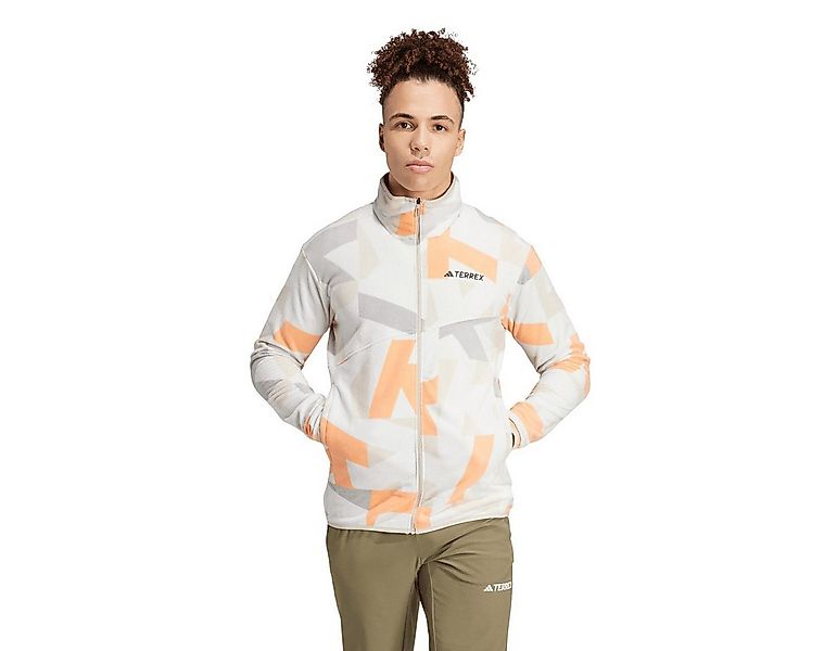 adidas Performance Fleecejacke Terrex Multi Printed grau/bunt Herren günstig online kaufen