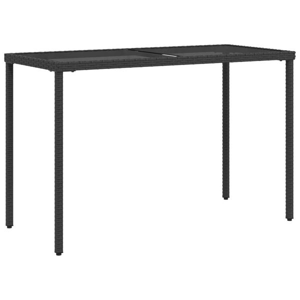 vidaXL Gartentisch Gartentisch mit Glasplatte Schwarz günstig online kaufen