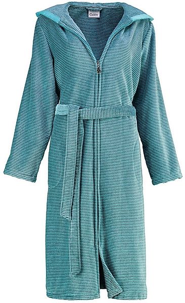 Cawö Damenbademantel 6432, Kurzform, Baumwolle, Kapuze, Reißverschluss, Rei günstig online kaufen