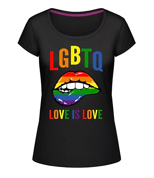 LGBTQ Love Is Love · Frauen T-Shirt U-Ausschnitt günstig online kaufen