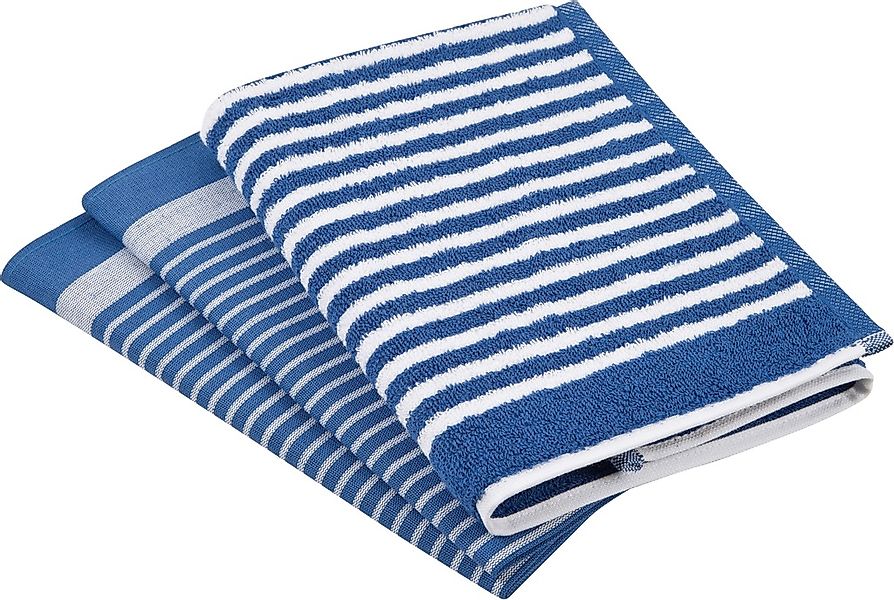 ROSS Geschirrtuch "Exclusiv" 1x Küchen-Frottiertuch 50x50 cm Streifen u. 2x günstig online kaufen