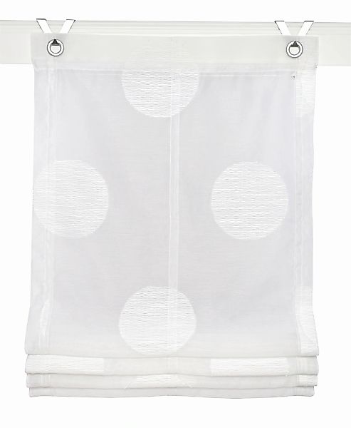 Kutti Raffrollo "Rhonda" mit Hakenaufhängung ohne Bohren weiß, halbtranspar günstig online kaufen