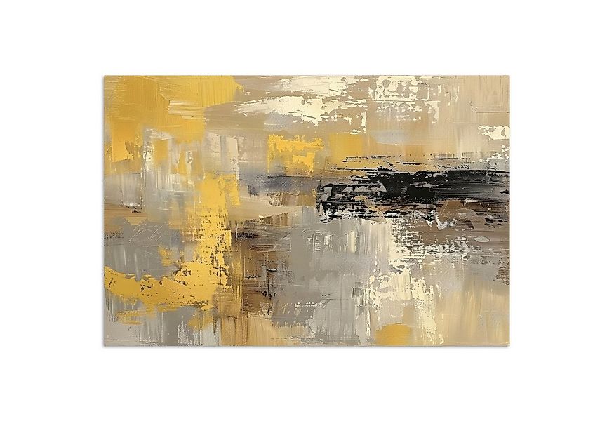 MuchoWow Poster Abstrakt - Gelb - Modern - Beige, (1 St), Poster ohne Rahme günstig online kaufen