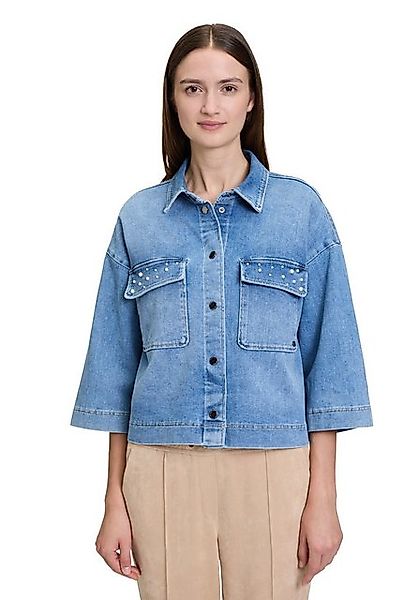 Betty&Co Jackenblazer Betty & Co Jeansjacke mit Perlen Perlen günstig online kaufen