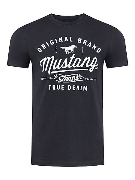 MUSTANG T-Shirt Herren Printshirt Regular Fit günstig online kaufen