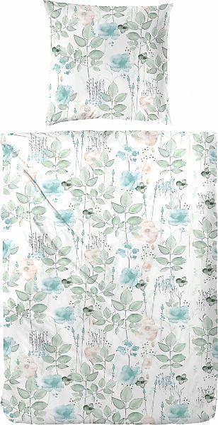 Primera Bettwäsche "Aquaflower" 2 Stk. mit zarten Blumen günstig online kaufen