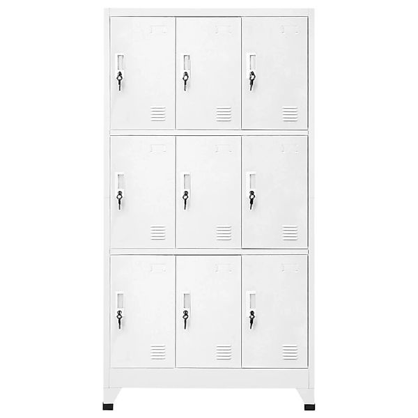vidaXL Fächerschrank Schließfachschrank mit 9 Fächern Stahl 90x45x180 cm Gr günstig online kaufen