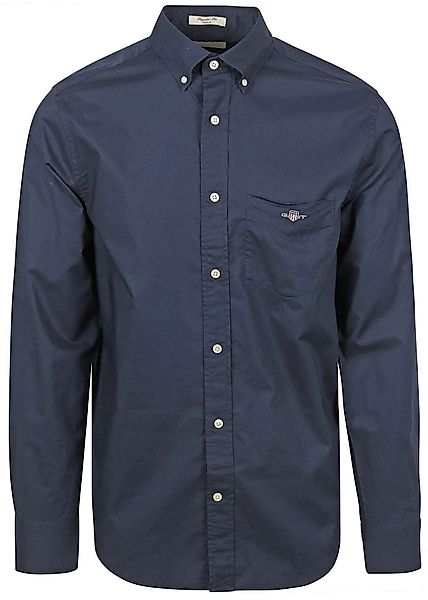 Gant Casual Hemd Poplin Navy - Größe 5XL günstig online kaufen