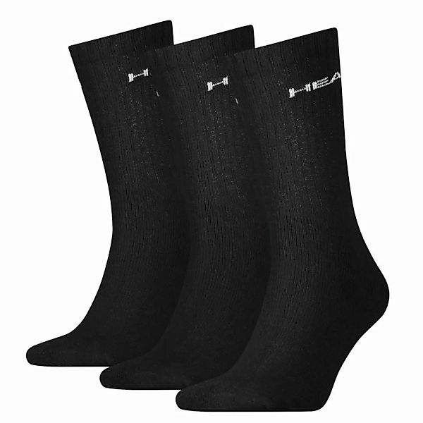 HEAD Unisex Crew Socken, 3er Pack - weicher Baumwollmix, einfarbig günstig online kaufen