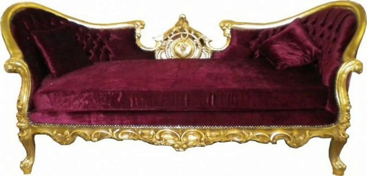 Casa Padrino Sofa Barock Sofa "Vampire" Bordeaux/Gold - Limited Edition günstig online kaufen