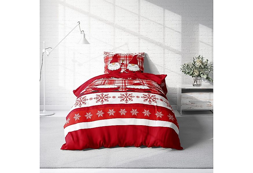 One Home Bettwäsche Wichtel Weihnachten Weihnachtsbettwäsche, Flanell, 2 te günstig online kaufen