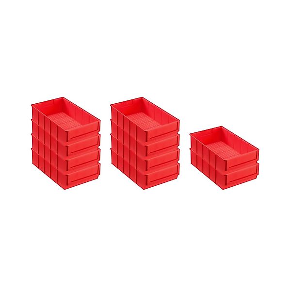 PROREGAL SparSet 10x Rote Industriebox 300 B HxBxT 8,1 x 18,3 x 30 cm 3,4 L günstig online kaufen