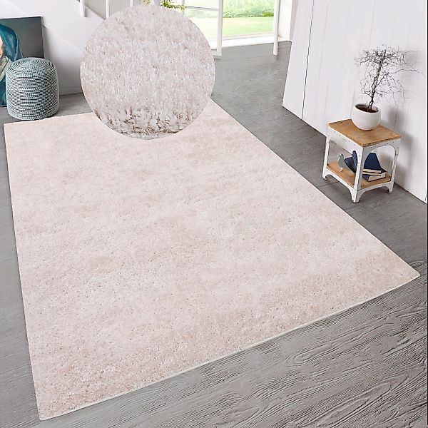 my home Hochflor-Teppich »Malin«, rechteckig, 43 mm Höhe, Shaggy in Uni-Far günstig online kaufen