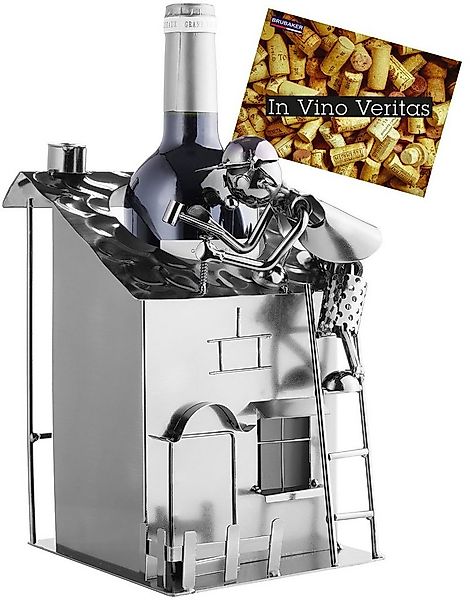 BRUBAKER Weinflaschenhalter Haus mit Dachdecker Flaschenhalter, (inklusive günstig online kaufen