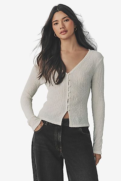 Next Strickjacke Langärmelige, geknöpfte Strickjacke mit günstig online kaufen