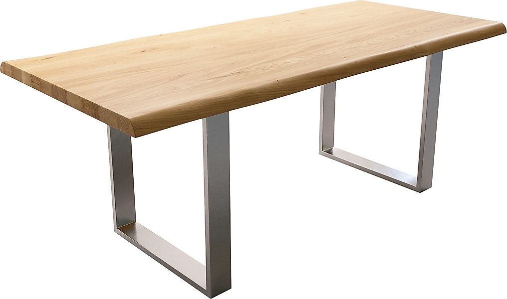 DELIFE Esstisch Edge, Eiche Natur 200x100 günstig online kaufen