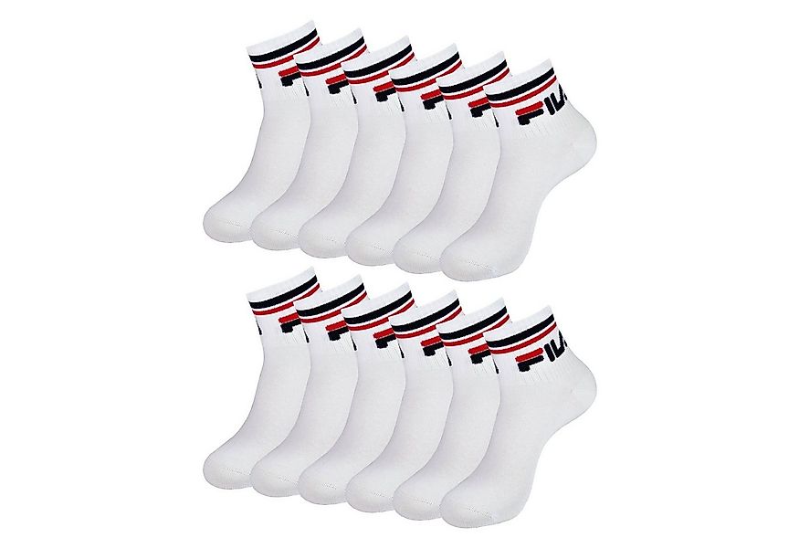 Fila Kurzsocken Quarter Socks Calza (6-Paar) im sportlichen Look mit Rippbü günstig online kaufen