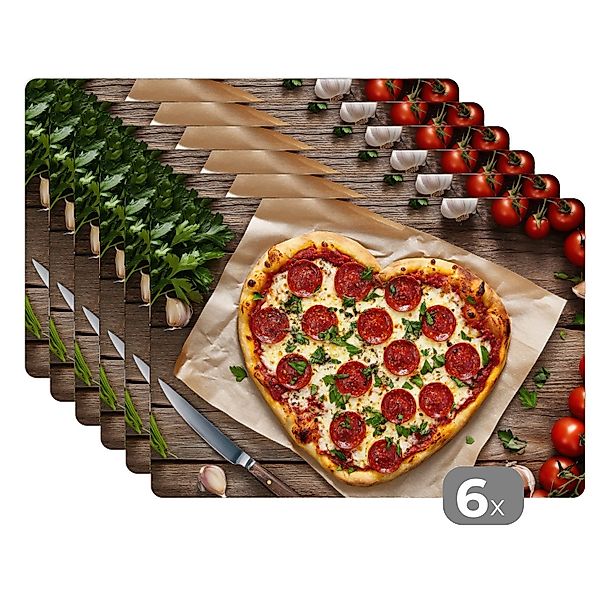 MuchoWow Platzset Pizza - Herz - günstig online kaufen