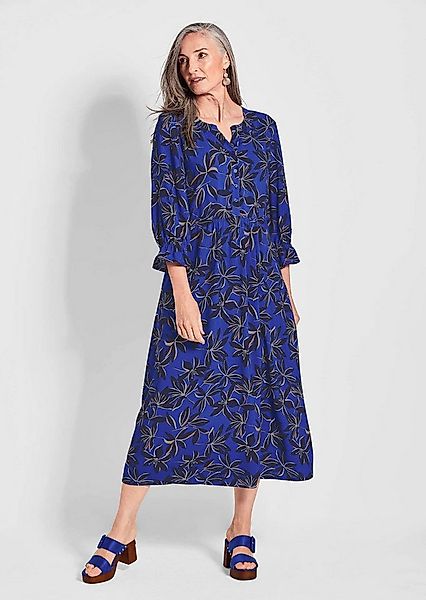 GOLDNER Sommerkleid Fließendes Viskosekleid mit V-Ausschnitt Romantisches B günstig online kaufen