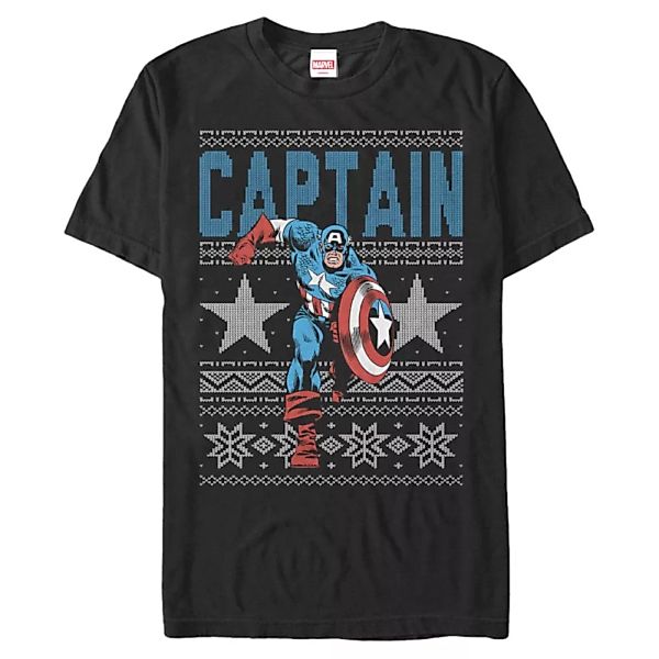 Marvel - Avengers - Captain America Ugly Captain - Weihnachten - Männer T-S günstig online kaufen