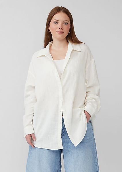 QS Langarmbluse Hemdbluse aus Musselin im günstig online kaufen