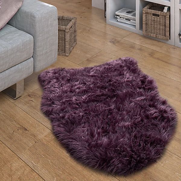 Paco Home Fellteppich "Playa 960" fellförmig 64 mm Höhe Kunstfell, Flokati- günstig online kaufen
