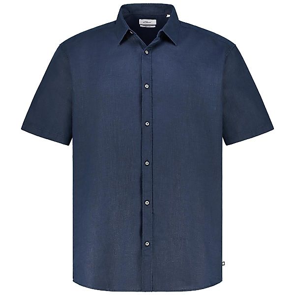 s.Oliver Freizeithemd aus Leinen Farbe blau Größe: 4XL günstig online kaufen