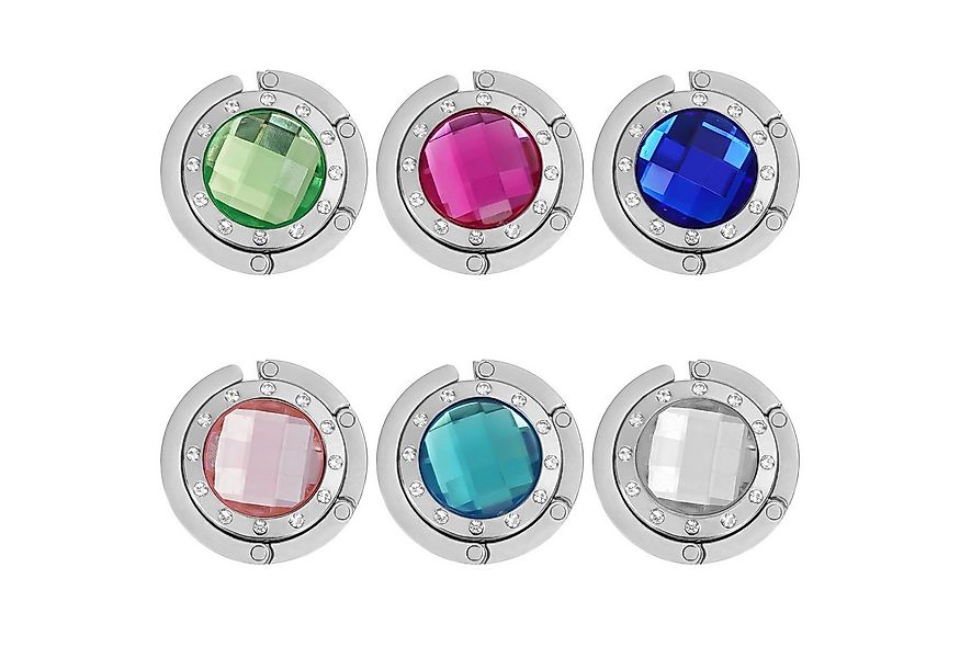 Kurtzy Taschen-Halterung Tragbare Handtaschenhaken - 6er Pack - Silber, (1- günstig online kaufen