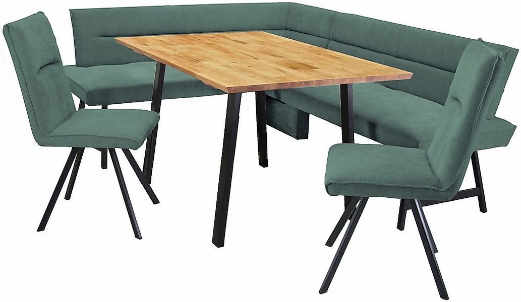 Home affaire Eckbankgruppe "Sava" Set, 4 Stk. tlg. Eckbank mit Wellenfederu günstig online kaufen