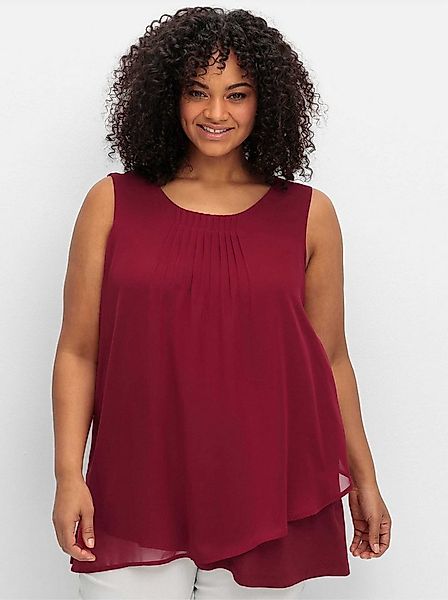 Sheego Shirttop Longtop Ärmellos günstig online kaufen