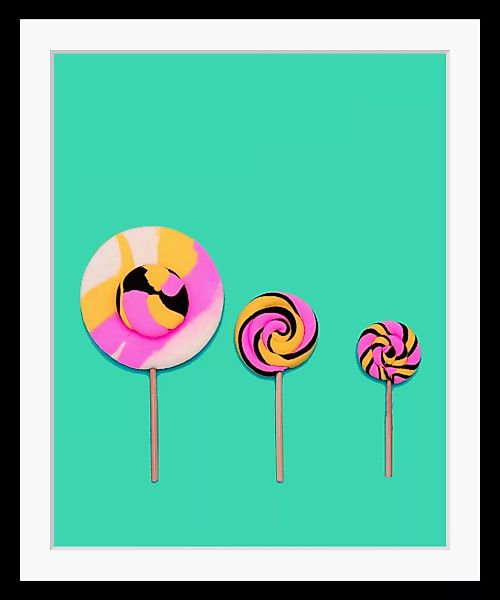 queence Bild "Shamira", Süßigkeiten, gerahmt, Lolli günstig online kaufen