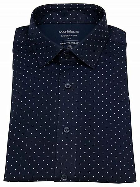 MARVELIS Langarmhemd Modern Fit leicht tailliert Kentkragen günstig online kaufen