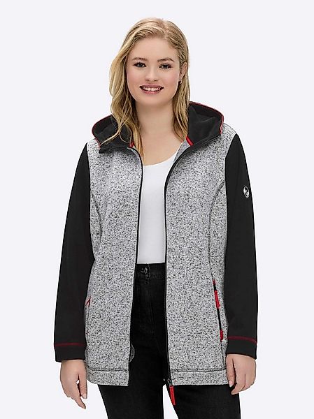 Sheego Fleecejacke Sweatjacke Langarm günstig online kaufen