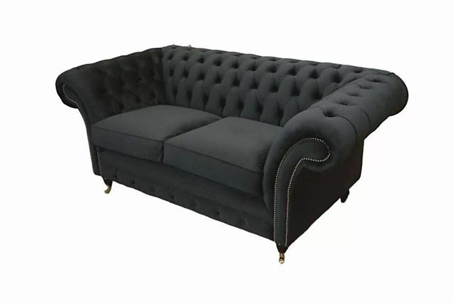 JVmoebel Sofa Chesterfield Schwarz 2 Sitzer Couch Polster Couchen Design So günstig online kaufen