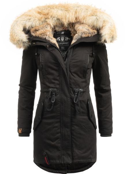 Navahoo Wintermantel "Bombii" stylischer Damen Winterparka mit Kunstfell-Ka günstig online kaufen