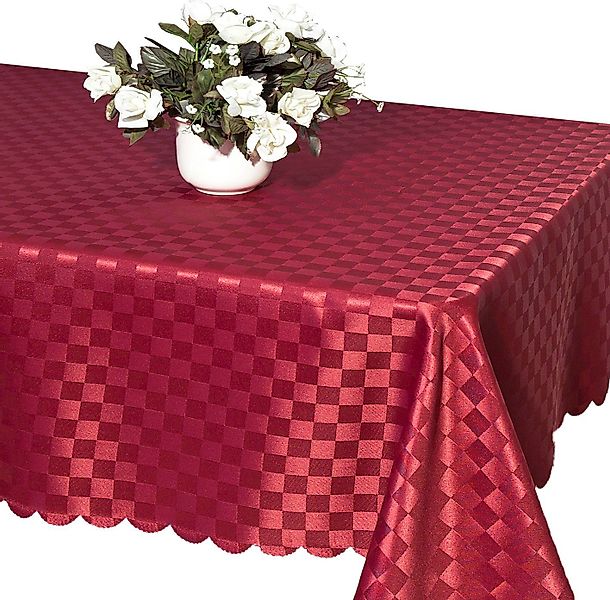 Delindo Lifestyle Tischdecke KARO allover, Jacquardgewebe, günstig online kaufen
