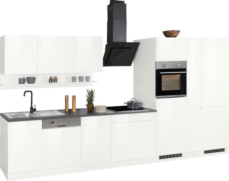 KOCHSTATION Küchenzeile "KS-Virginia" Breite 390 cm, mit Glaskeramik-oder I günstig online kaufen