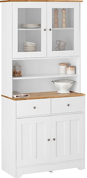 Home affaire Buffet "Kate" Breite 88 cm, mit Glastüren und Holztüren, Metal günstig online kaufen