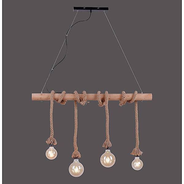JUST LIGHT Pendelleuchte »ROPE«, 4 flammig, Leuchtmittel E27   ohne Leuchtm günstig online kaufen