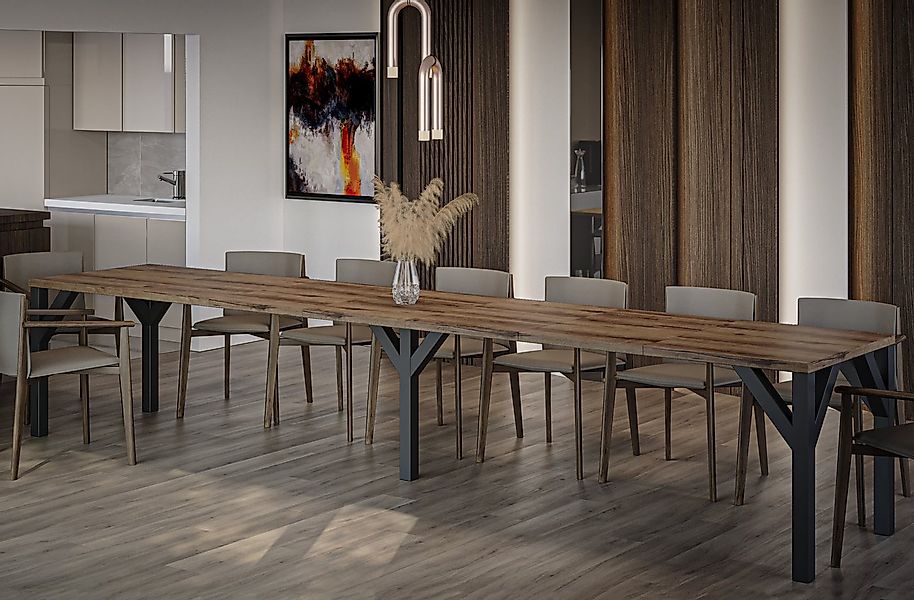 Endo-Moebel Kulissen-Esstisch XXL Dunaj 130-405cm ausziehbar erweiterbar ex günstig online kaufen