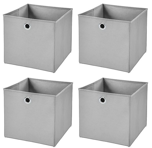 StickandShine Faltbox 4 Stück 33 x 33 x 33 cm Faltbox ohne Deckel Stoffbox günstig online kaufen