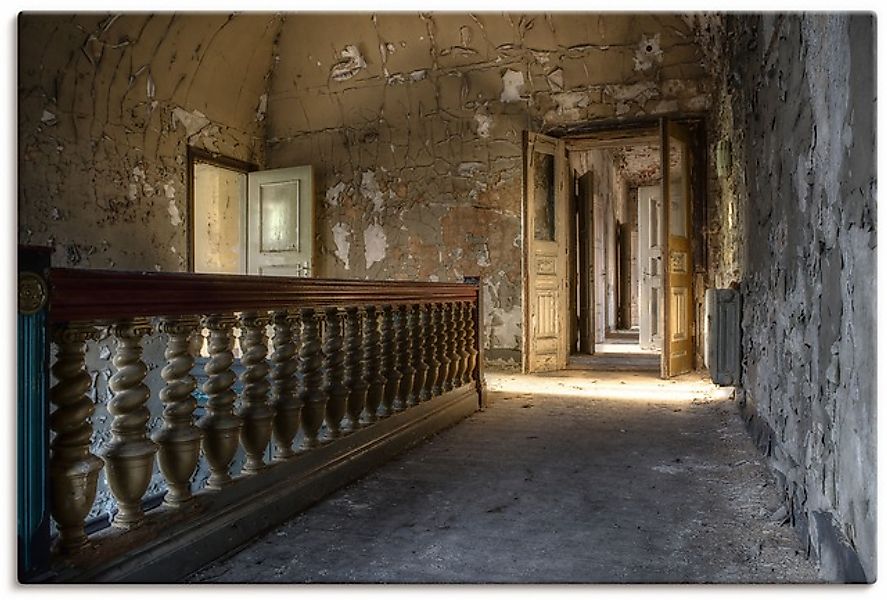 Artland Wandbild »Lost Place - Gang mit Sonnenschein« Fenster & Türen 1 Stk günstig online kaufen