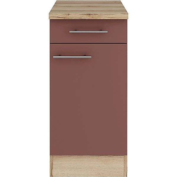 OPTIFIT Bari407 Küchen-Unterschrank 40 cm Rostrot günstig online kaufen