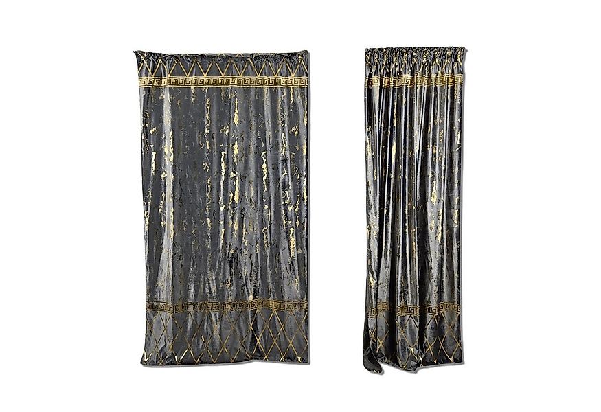 Gardinen by Justyna Verdunkelungsvorhang 2er Seiten Schal Set mit Muster Gr günstig online kaufen