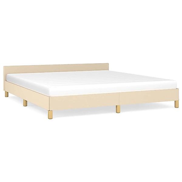 vidaXL Bettgestell ohne Matratze Creme 160x200 cm Stoff 347428 günstig online kaufen