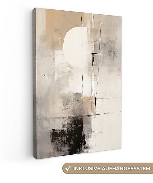 OneMillionCanvasses® Leinwandbild Abstrakt - Kunst - Grau, Fotodruck (1 St) günstig online kaufen