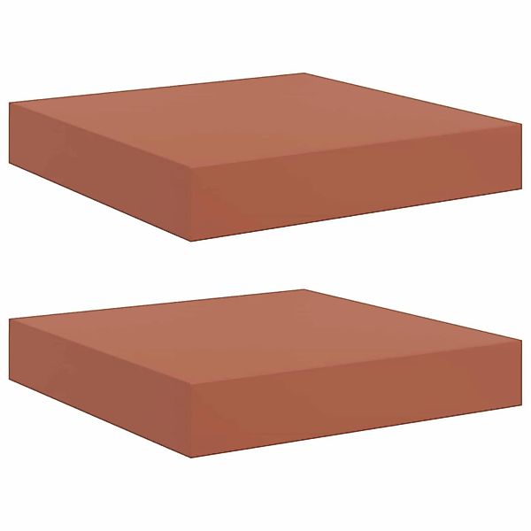 vidaXL Wandregal Wandmontiert 2 Stk Rot 23 x 23,5 x 4 cm Holzwerkstoff 4201 günstig online kaufen