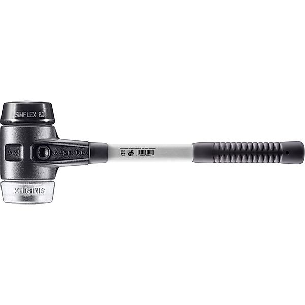 Halder Simplex Schonhammer Ø 80 mm Gummi Schwarz   Weichmetall mit Verstärk günstig online kaufen