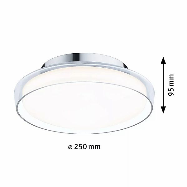 Paulmann Luena LED-Deckenleuchte IP44 chrom Ø25cm günstig online kaufen