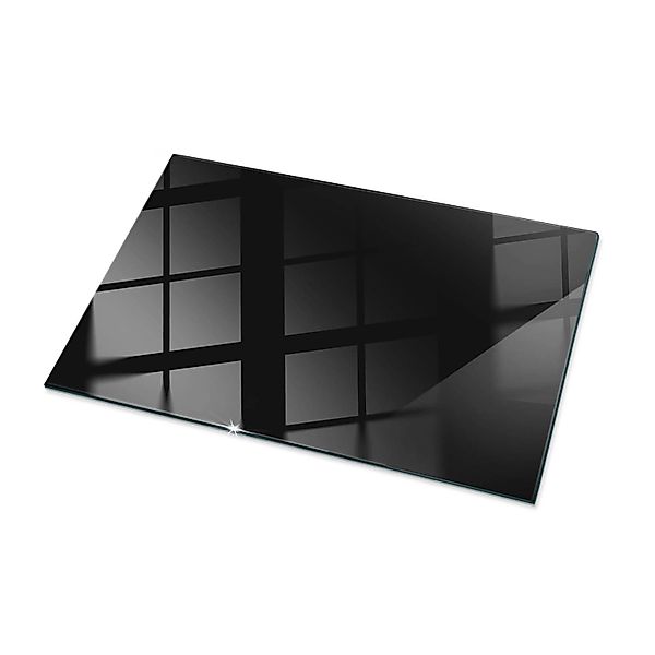 Tulup Tischplatte Farbe Schwarz Glatt Glas für Tischplatte 100x70 cm Schwar günstig online kaufen